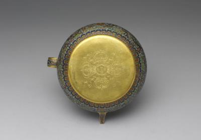 图片[3]-Cloisonne flask with lotus-scroll decoration, Qianlong reign (1736-1795), Qing dynasty-China Archive